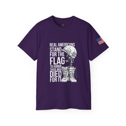 Real Americans Stand For The Flag, Unisex Ultra Cotton Tee
