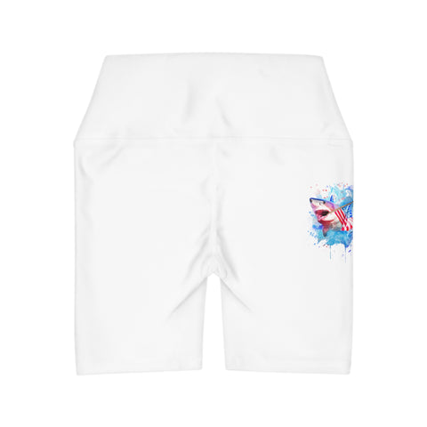 High Waisted Yoga Shorts (AOP)