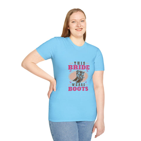 This Bride Wears Boots Unisex Softstyle T-Shirt