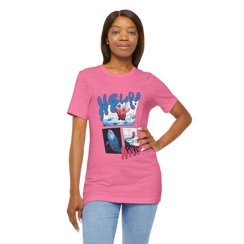 Funny Shark Attack Unisex Jersey Short Sleeve Tee