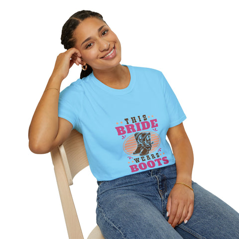 This Bride Wears Boots Unisex Softstyle T-Shirt