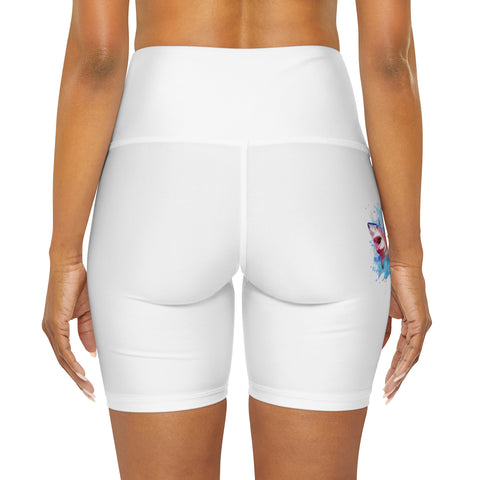 High Waisted Yoga Shorts (AOP)