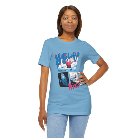 Funny Shark Attack Unisex Jersey Short Sleeve Tee