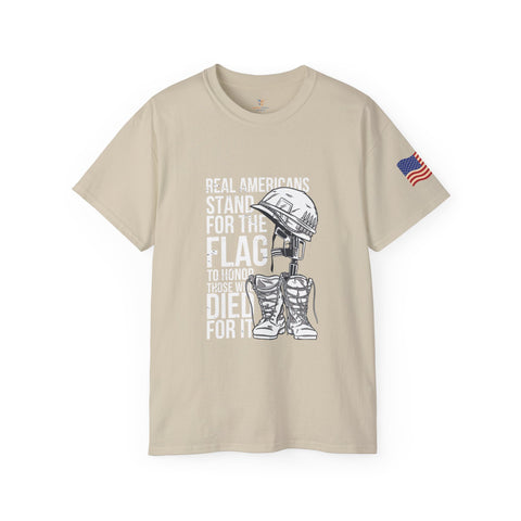 Real Americans Stand For The Flag, Unisex Ultra Cotton Tee