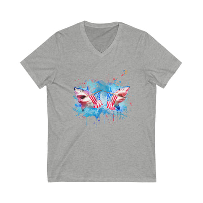 Unisex Jersey Short Sleeve V-Neck Tee