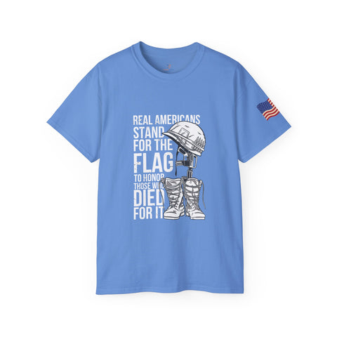 Real Americans Stand For The Flag, Unisex Ultra Cotton Tee