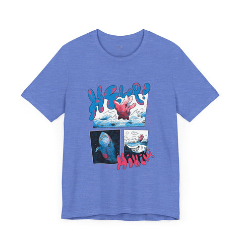 Funny Shark Attack Unisex Jersey Short Sleeve Tee