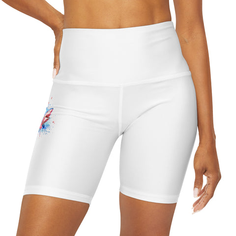 High Waisted Yoga Shorts (AOP)