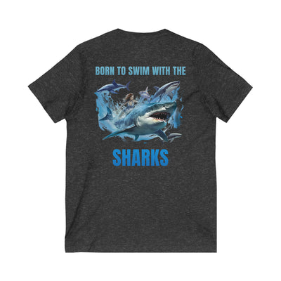 Unisex Jersey Short Sleeve V-Neck Tee
