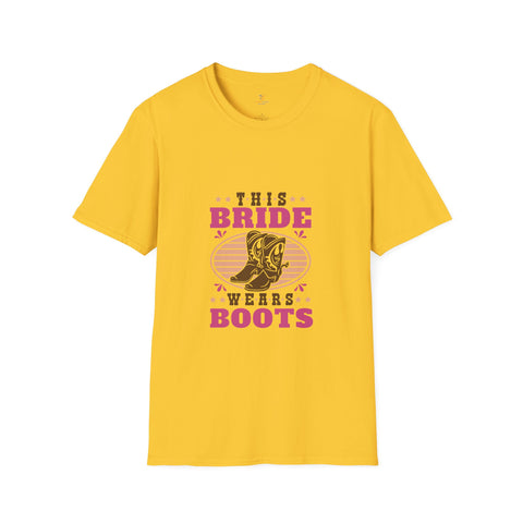 This Bride Wears Boots Unisex Softstyle T-Shirt