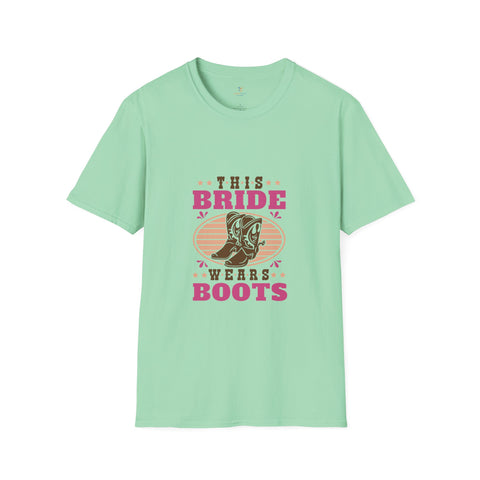 This Bride Wears Boots Unisex Softstyle T-Shirt
