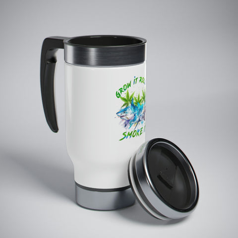 Stainless Steel Travel Mug with Handle, 14oz