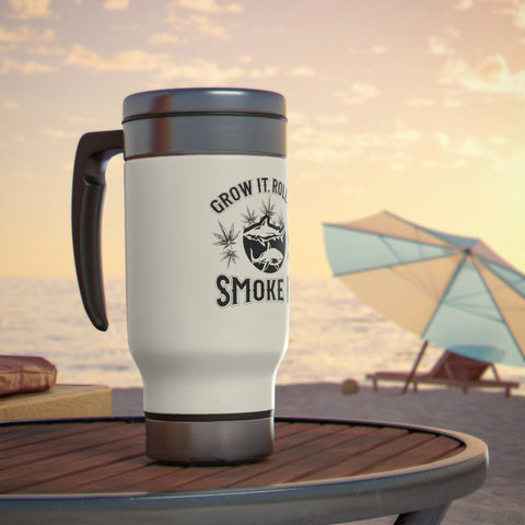 Stainless Steel Travel Mug with Handle, 14oz