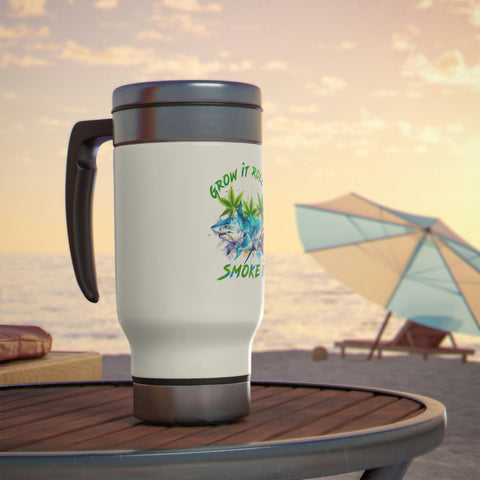 Stainless Steel Travel Mug with Handle, 14oz